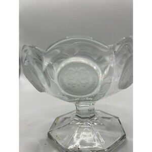 Vintage Avon Glass Coin 91st Anniversary Candy Bowl Footed (1977) Excellent